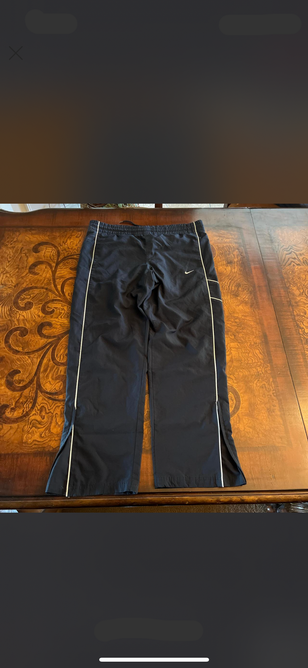 Navy Vintage Nike Track Pants size Small