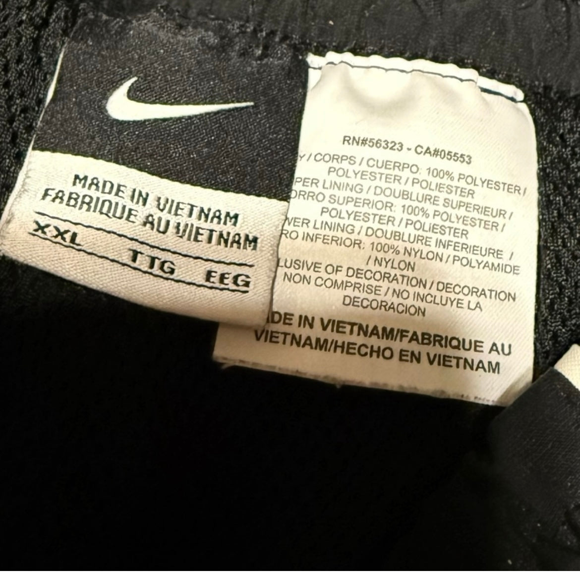 Black Vintage Nike Track Pants (XXL)