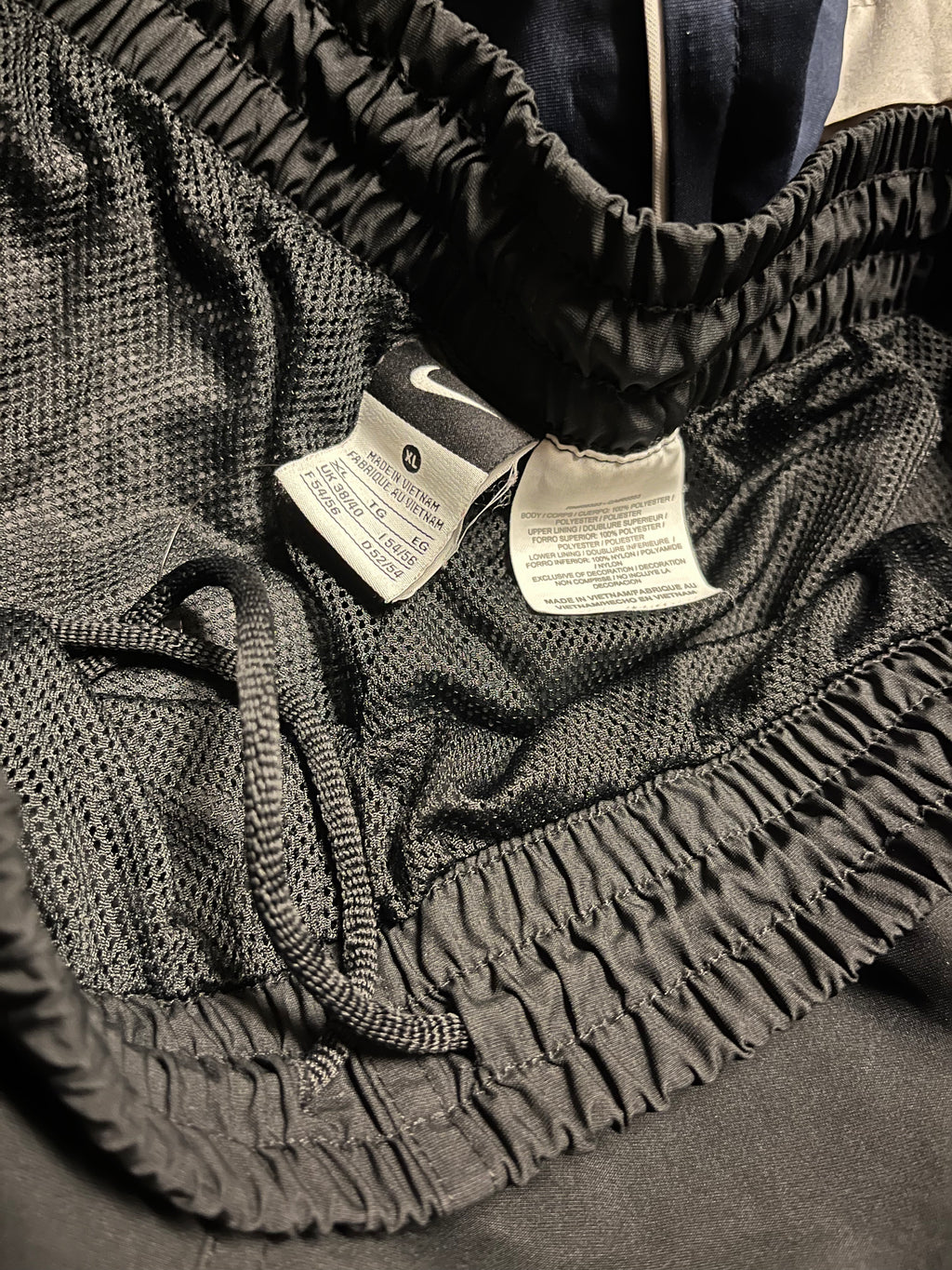 Black Vintage Nike Track Pants (XL)